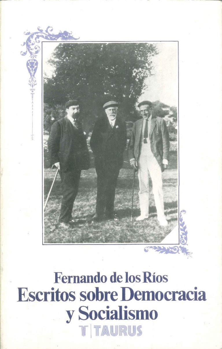 ESTUDIOS SOBRE DEMOCRACIA Y SOCIALISMO de Fernando de los Ríos.